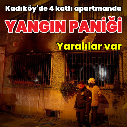 Kadıköy'de apartmanda yangın paniği: 8 yaralı