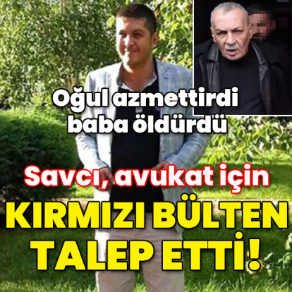Oğul azmettirdi baba öldürdü! Savcı, avukat için kırmızı bülten istedi!