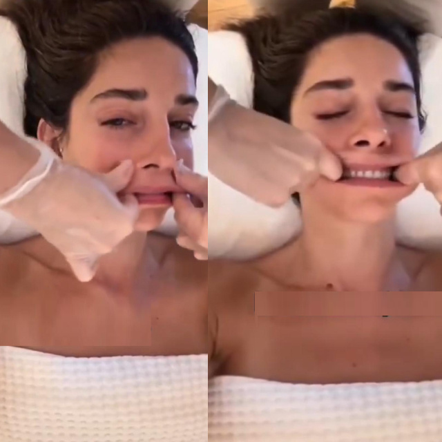 Ağız içi masajını paylaştı