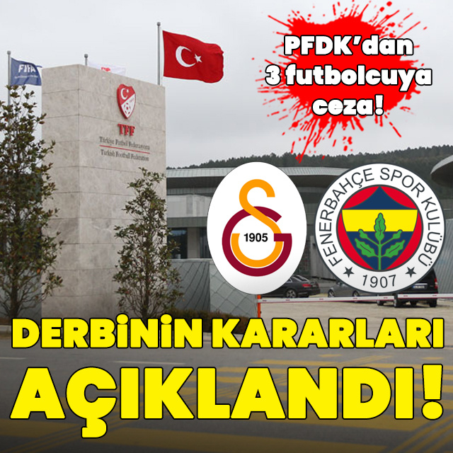 PFDK, derbinin cezalarını açıkladı!