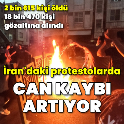 İran'daki protestolarda can kaybı 2 bin 600'ü aştı