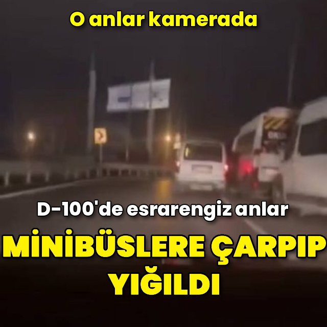 Park halindeki minibüslere çarpıp yere yığıldı