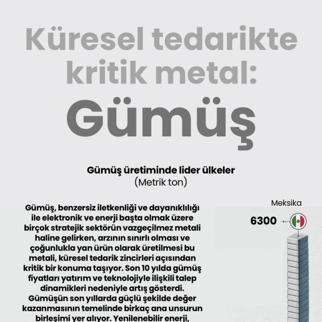 Küresel tedarikte kritik metal: Gümüş