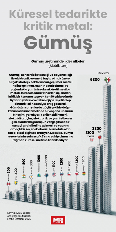 Küresel tedarikte kritik metal: Gümüş