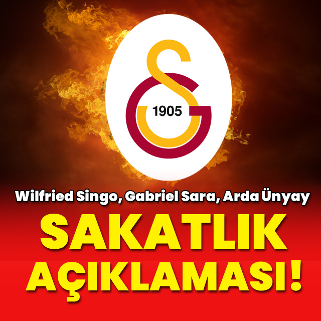 Galatasaray'dan üç isim için sakatlık açıklaması!