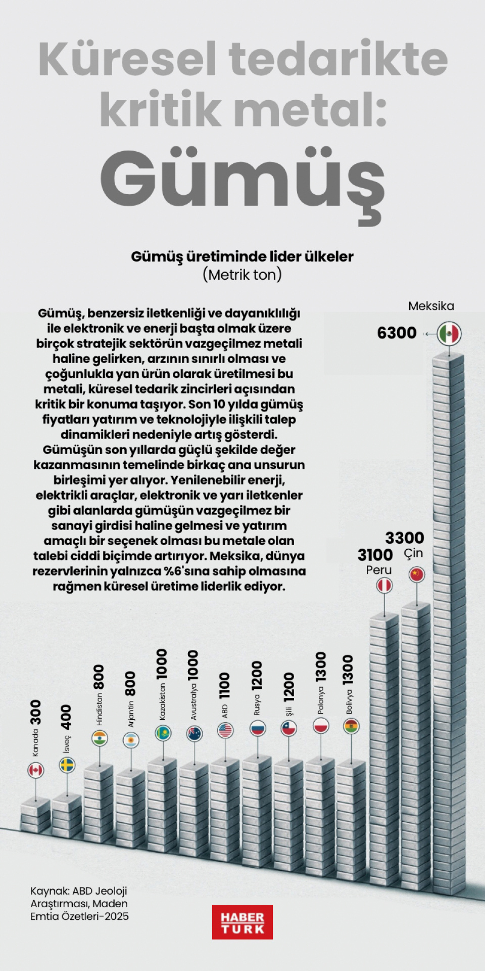 Küresel tedarikte kritik metal: Gümüş