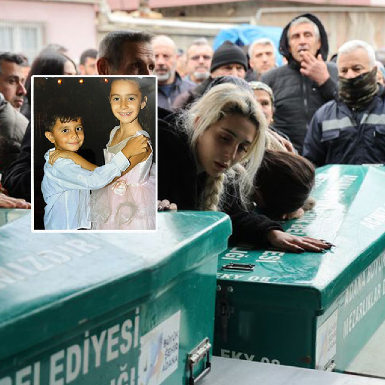 Bir annenin en zor anı! İki çocuğu yan yana defnedildi!