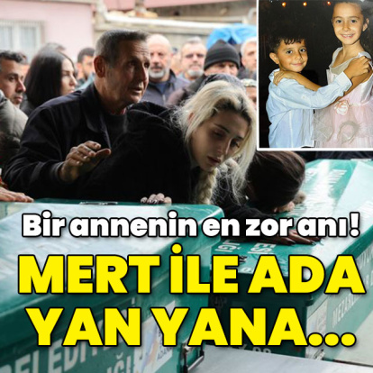 Bir annenin en zor anı! İki çocuğu yan yana defnedildi!