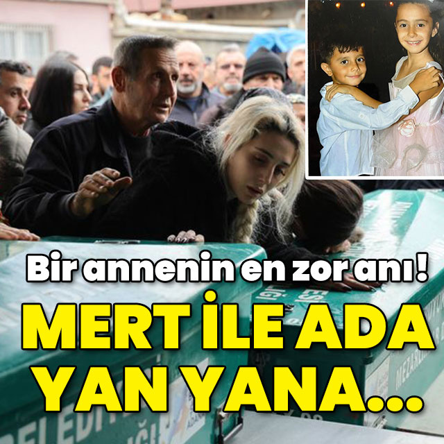 Bir annenin en zor anı! İki çocuğu yan yana defnedildi!
