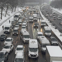 İstanbul trafiğinde kar yoğunluğu!