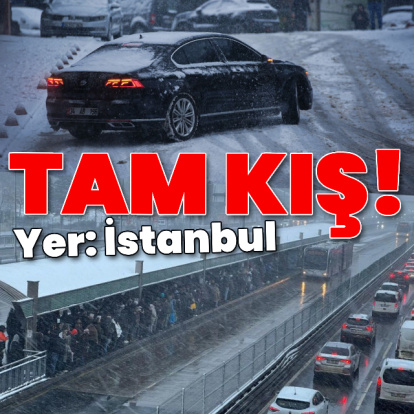 Tam kış! İstanbul bembeyaz!