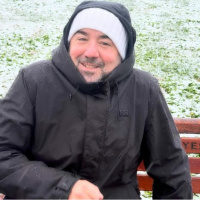 Karlı havada yürüyüş keyfi