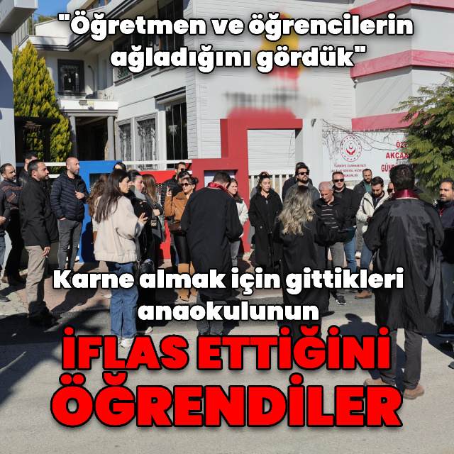 Karne için gittikleri anaokulunun iflas ettiğini öğrendiler