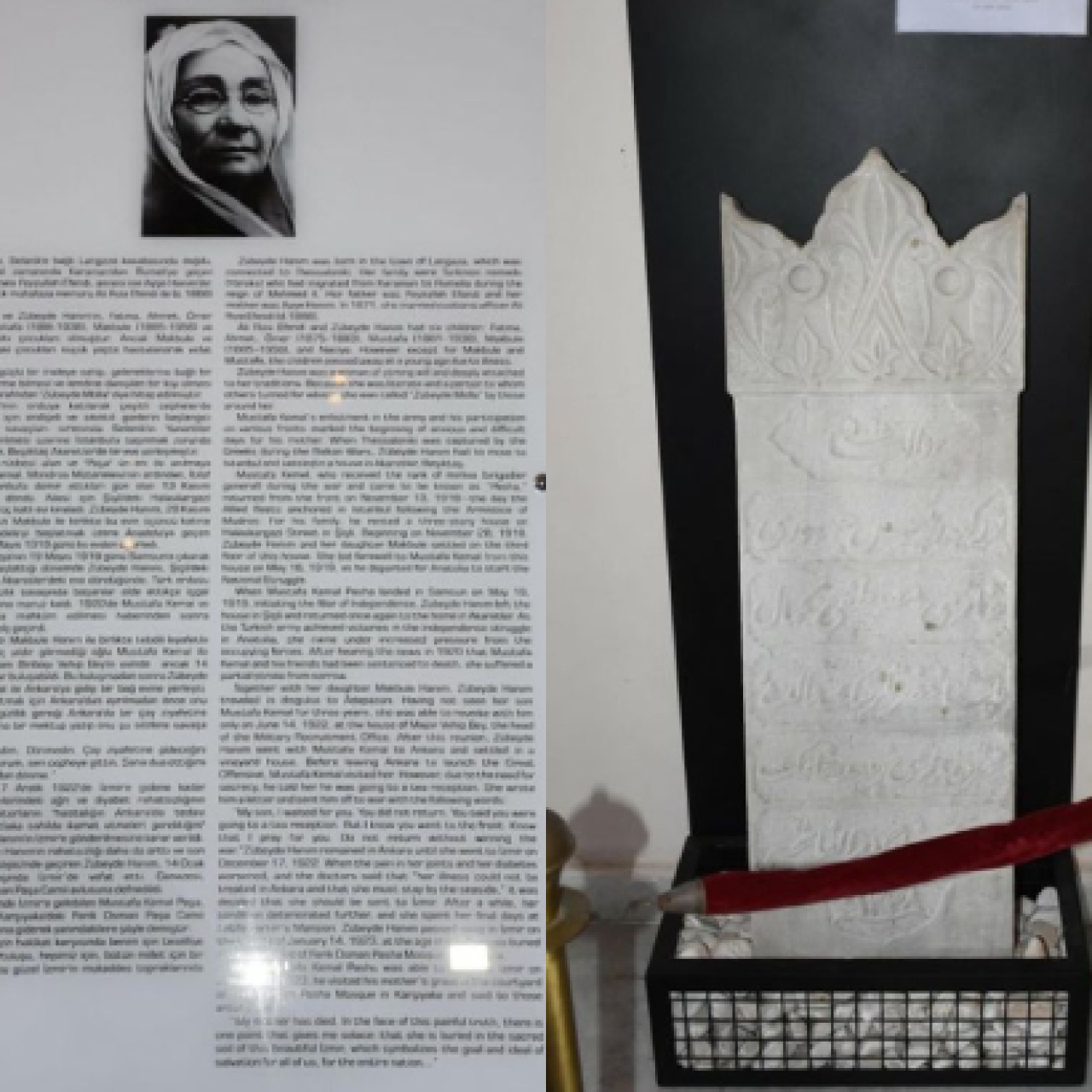 Zübeyde Hanım'ın ilk mezar taşı görücüye çıktı