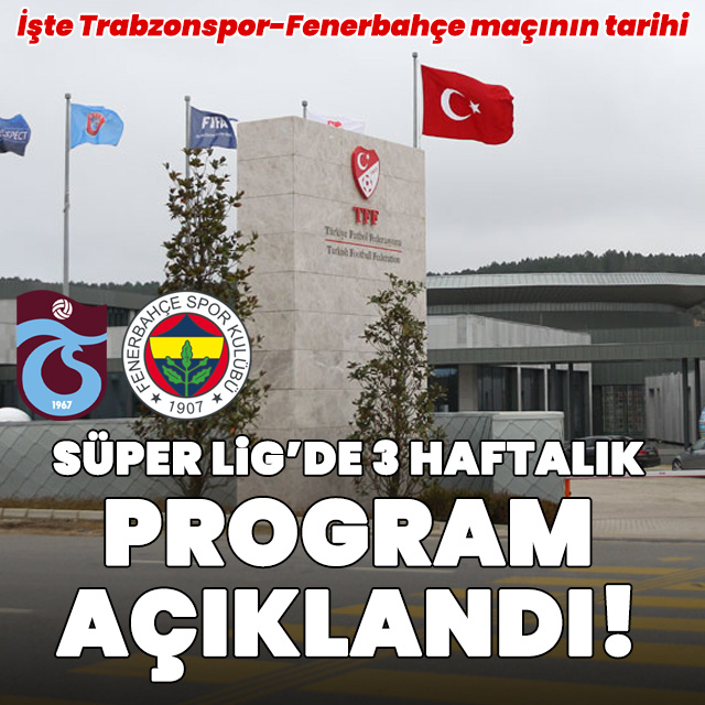 İşte Trabzonspor - Fenerbahçe maçının tarihi!