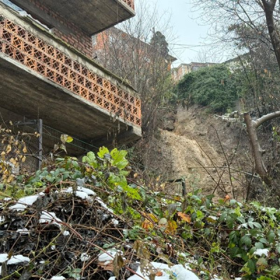 Zonguldak'ta heyelan meydana geldi