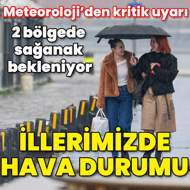 Meteoroloji'den kritik uyarı! 2 bölge için sağanak alarmı!