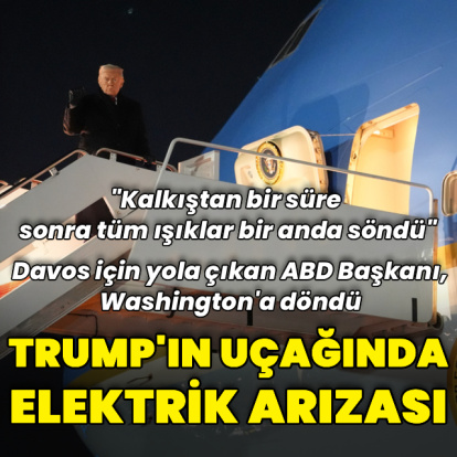 Trump'ın uçağında elektik arızası
