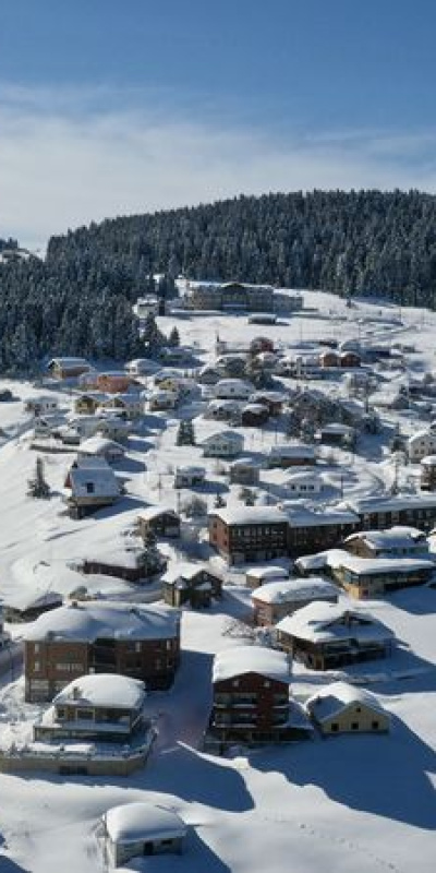 Kar yağışından sonra eşsiz manzara