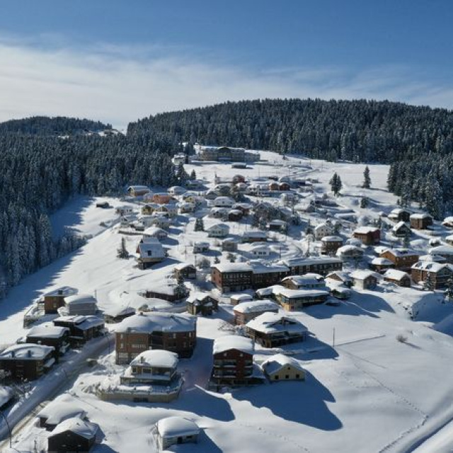 Kar yağışından sonra eşsiz manzara