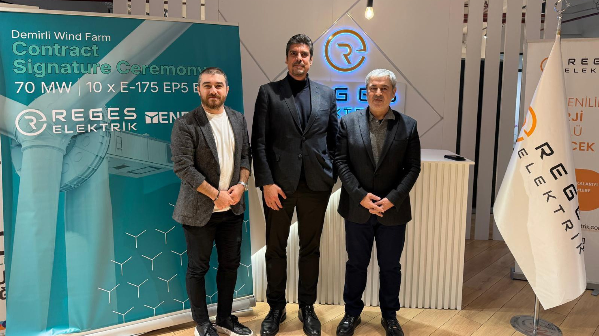 Reges Elektrik, Enercon ile Türbin Anlaşması İmzaladı: Kırşehir'de 70 MW'lık RES Projesi