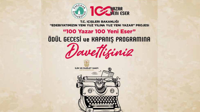 Türk edebiyatının yeni yüzyılına güçlü katkı: 100 Yazar 100 Yeni Eser projesi ödül gecesi