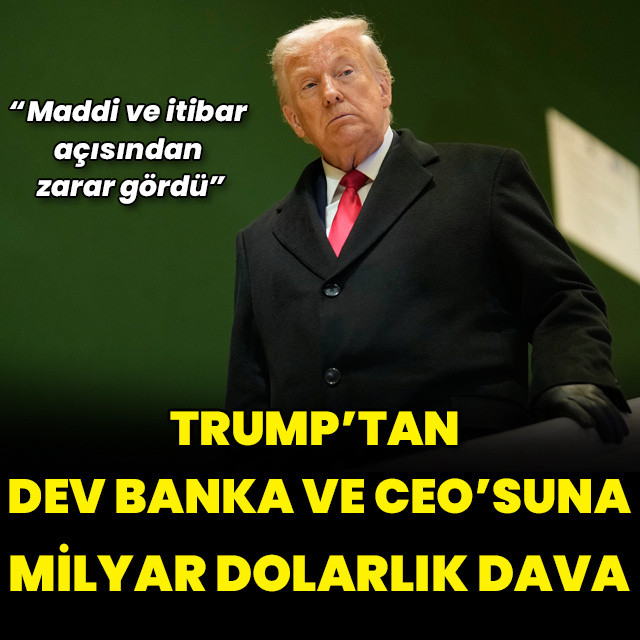 Trump'tan JPMorgan ile CEO'suna dava