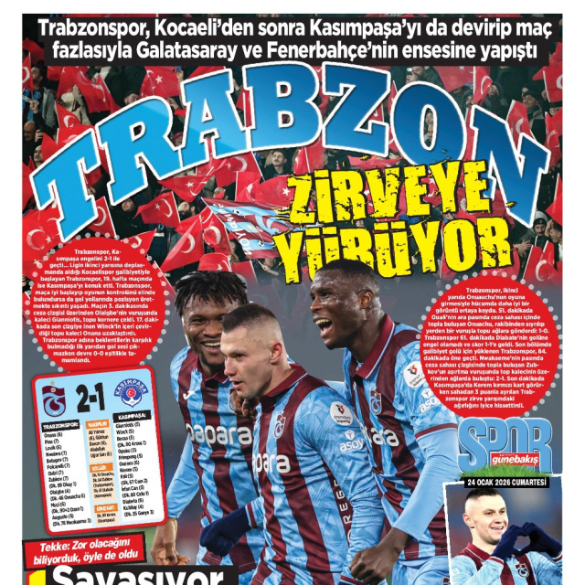 Trabzon zirveye yürüyor!