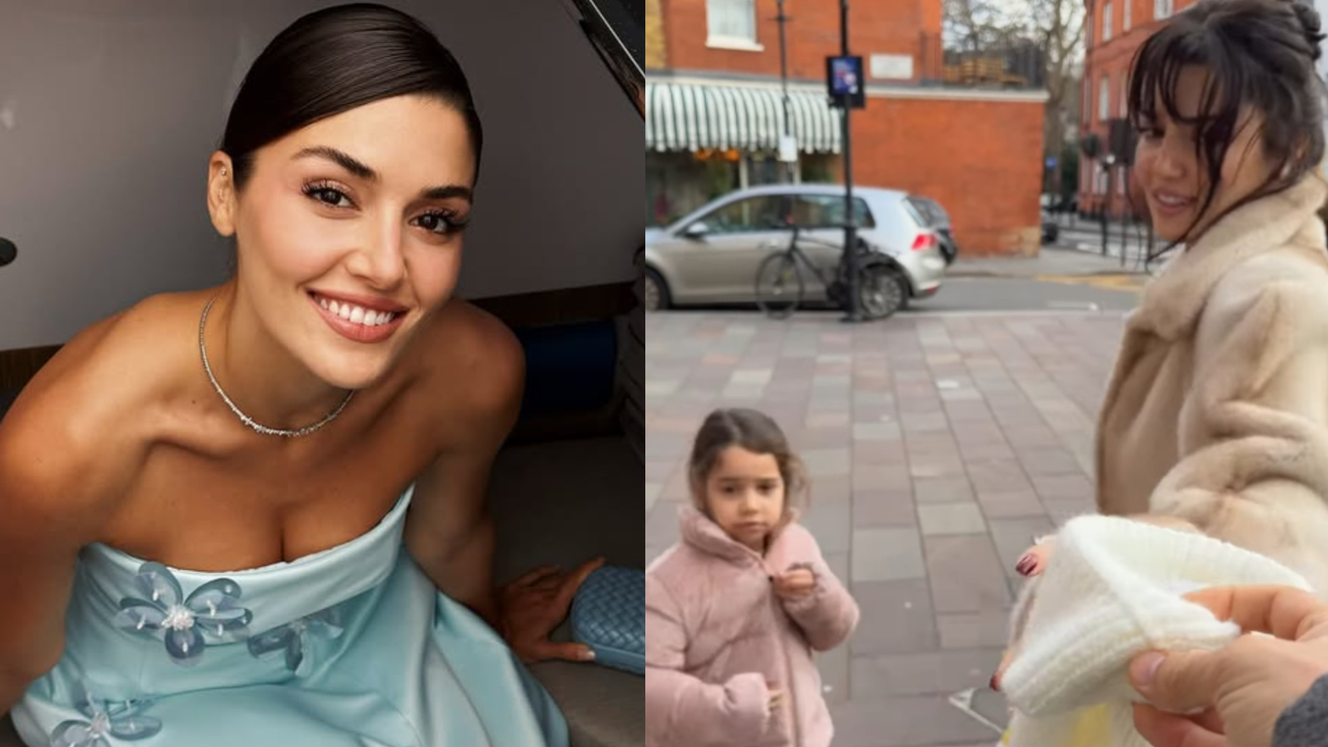 Hande Erçel yeğeni Mavi'ye Londra'da bakıcılık yaptı