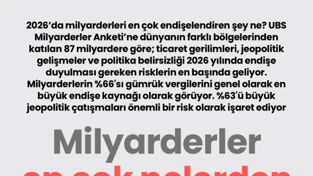 Milyarderler en çok nelerden endişe ediyor?
