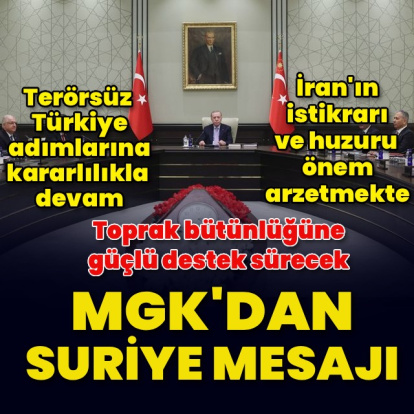 MGK toplantısı sona erdi