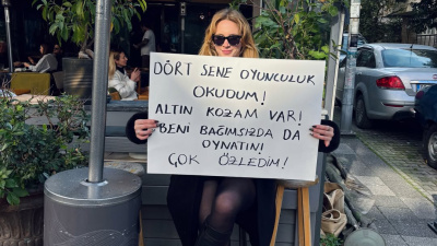 Çareyi pankart açmakta buldu