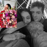 Cemre Baysel'e çiçek sürprizi