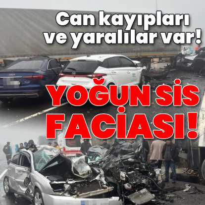 Yoğun siste zincirleme kaza! 2 can kaybı!