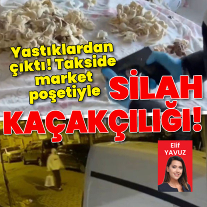 Takside market poşetiyle silah kaçakçılığı