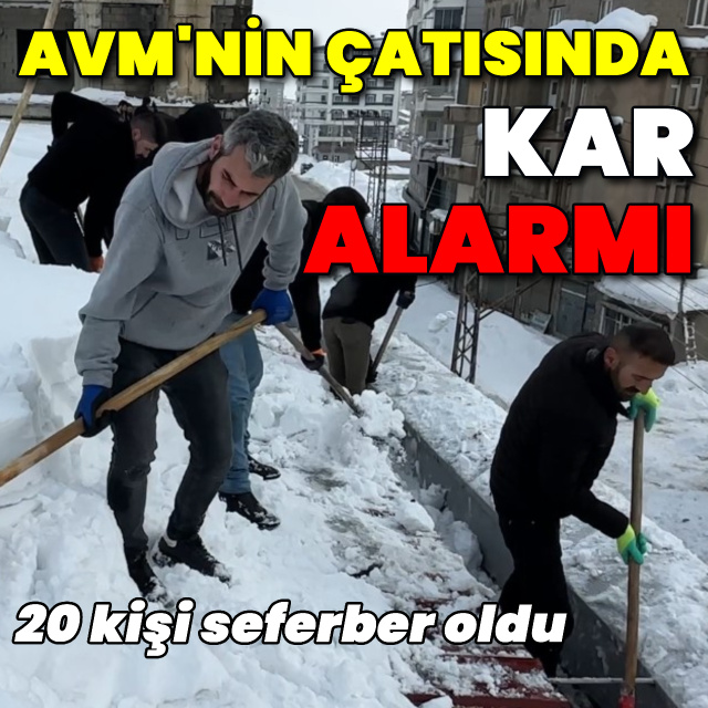 20 kişilik ekibin zorlu kar mücadelesi