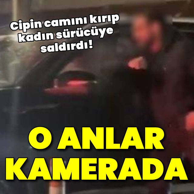 Cipin camını kırıp kadın sürücüye saldırdı