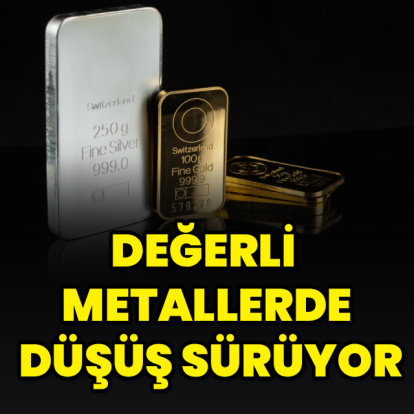 Değerli metallerde düşüş sürüyor