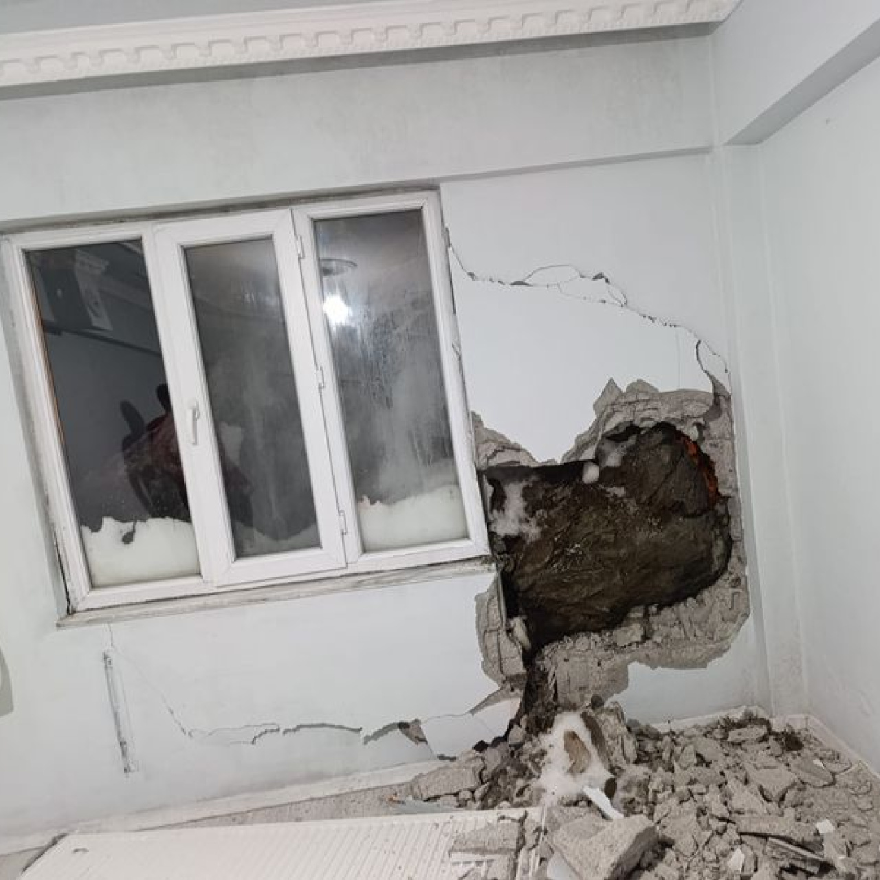 Dağdan koptu, evin yatak odasına girdi!