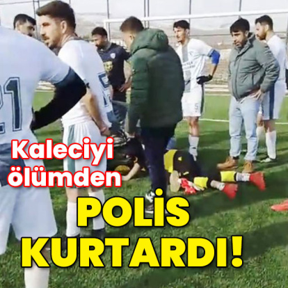 Yere düştü ama kalkamadı... Kaleciyi ölümden polis kurtardı!