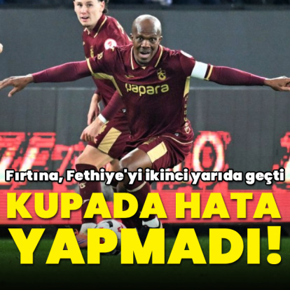Trabzonspor kupada hata yapmadı!