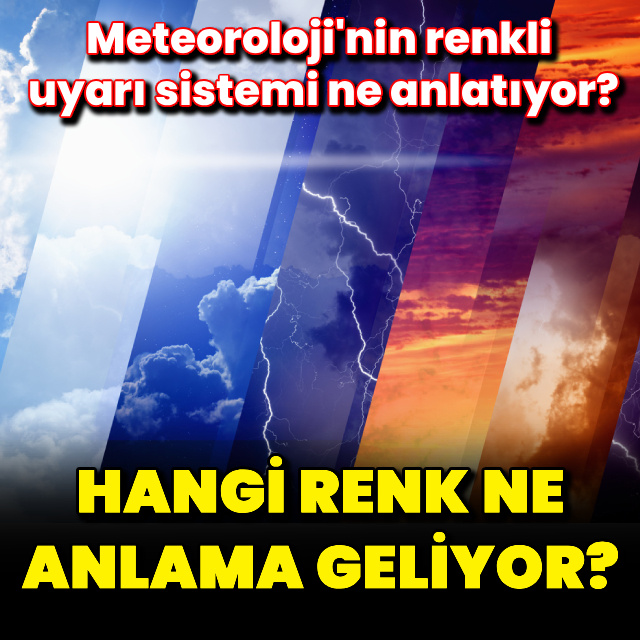 Meteoroloji'nin renkli uyarıları ne anlatıyor?