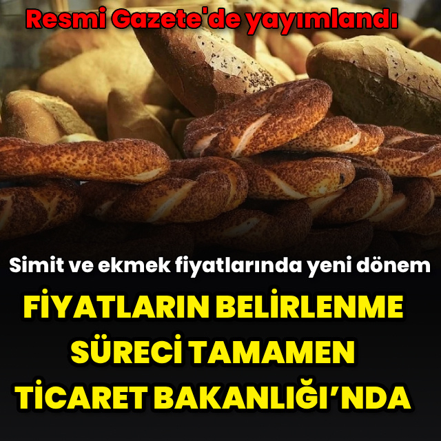 Simit ve ekmek fiyatlarında yeni dönem