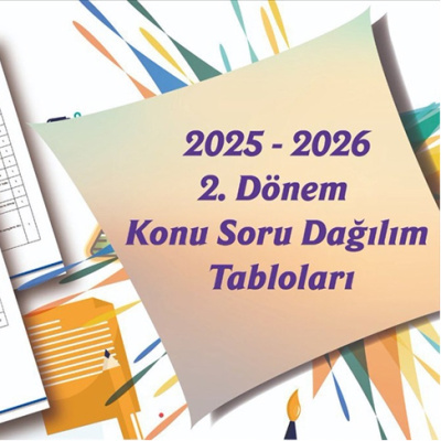 MEB, ikinci dönem sınavların örnek konu ve soru dağılım tablolarını yayımladı