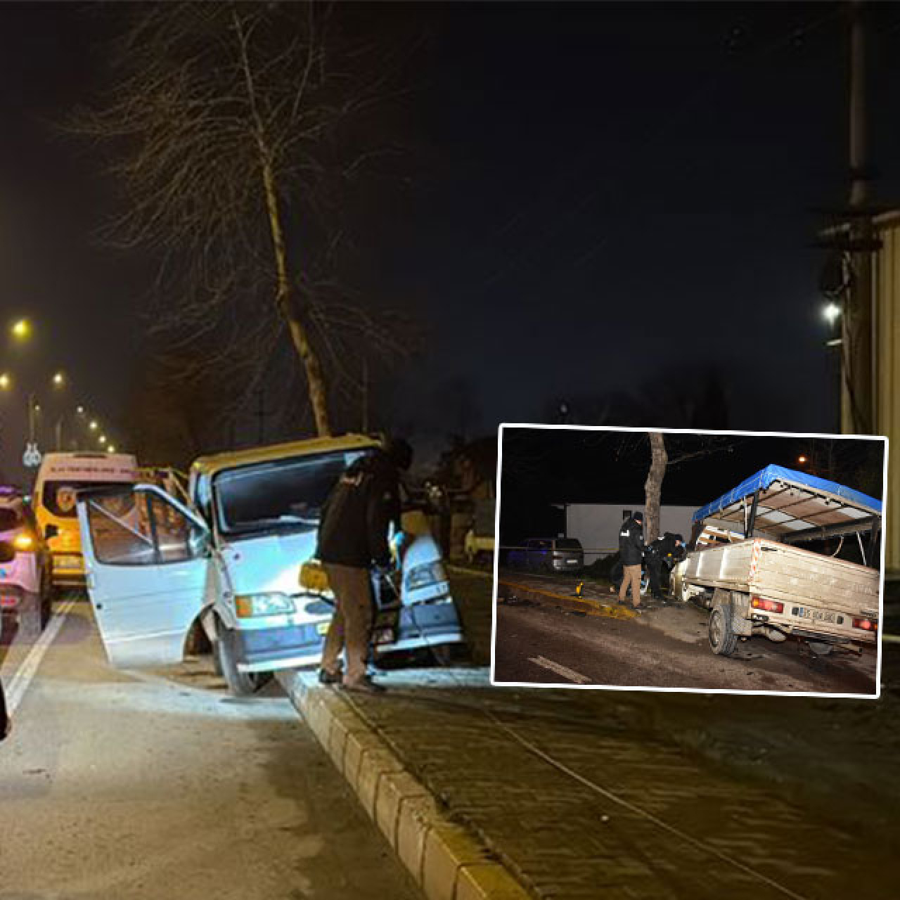 İki kamyonet çarpıştı! Kaldırımdaki genç kadın öldü!