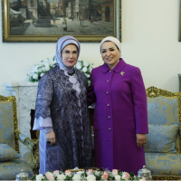 Emine Erdoğan, Sisi'nin eşi Amer ile görüştü