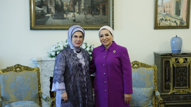 Emine Erdoğan, Sisi'nin eşi Amer ile görüştü
