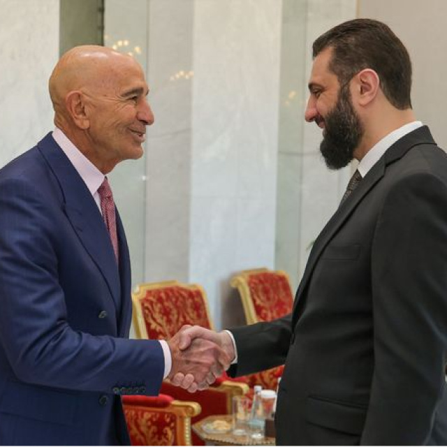 Ahmed Şara, Tom Barrack ile görüştü