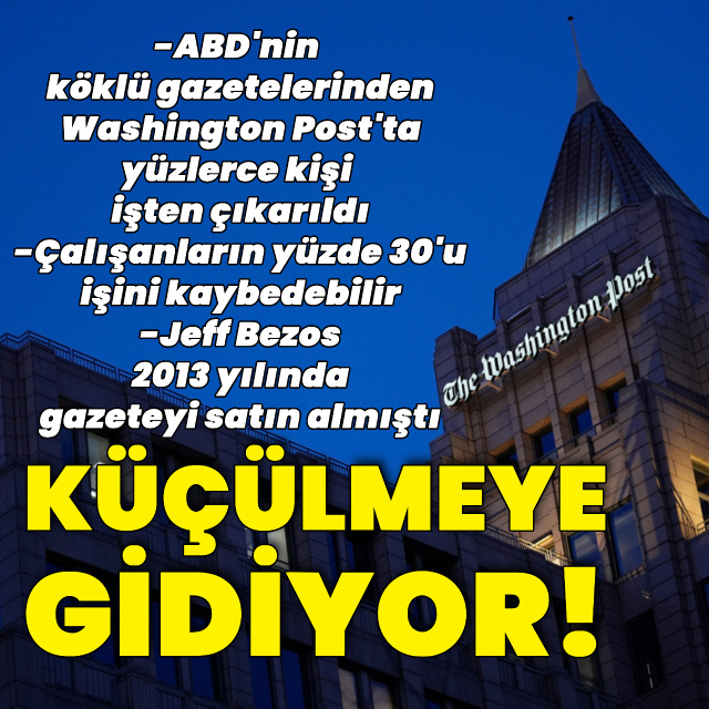 Washington Post küçülmeye gidiyor