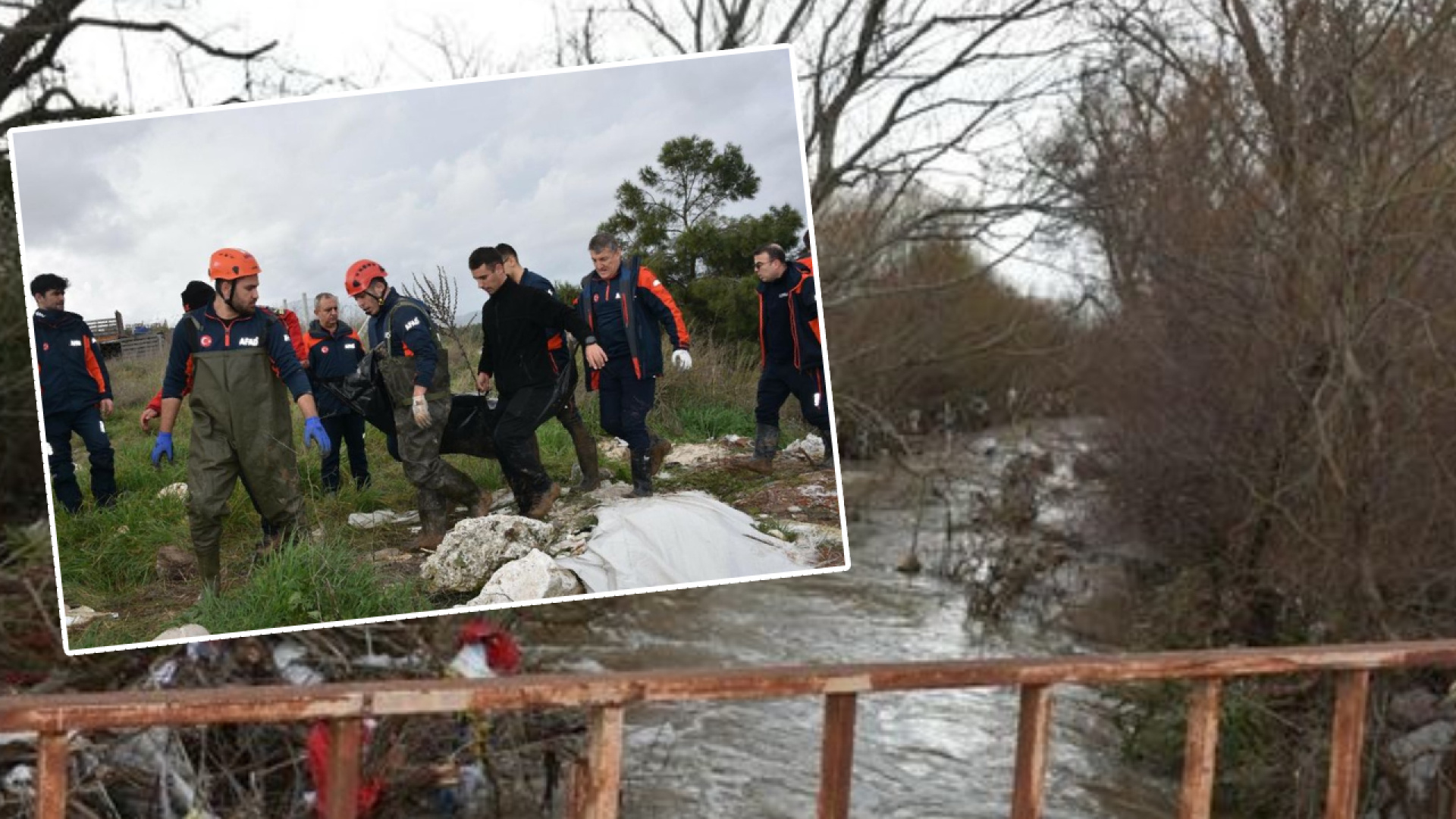 İzmir'de otomobil dere üzerindeki köprüden geçerken sele kapıldı... 2 kişi öldü, 1 kişi kayıp | Son dakika haberleri